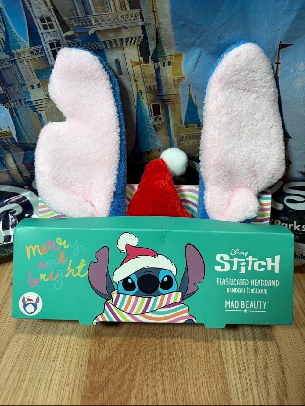 Disney Lilo & Stitch Stitch Christmas Plush Beauty Spa Elastic Headband New